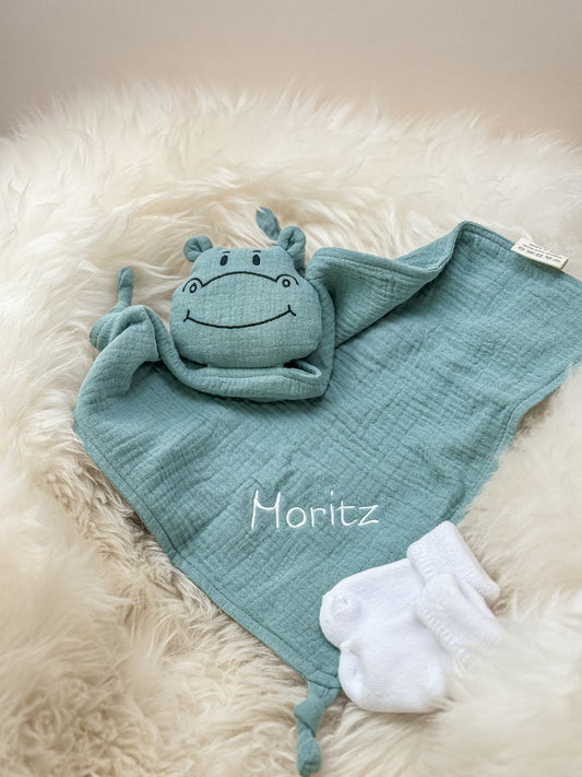 Schnuffeltuch Hippo mint