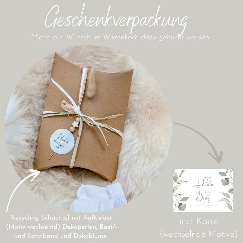 Baby Kapuzenhandtuch Hase Stone – 100% Bio - Baumwolle - bergkindl