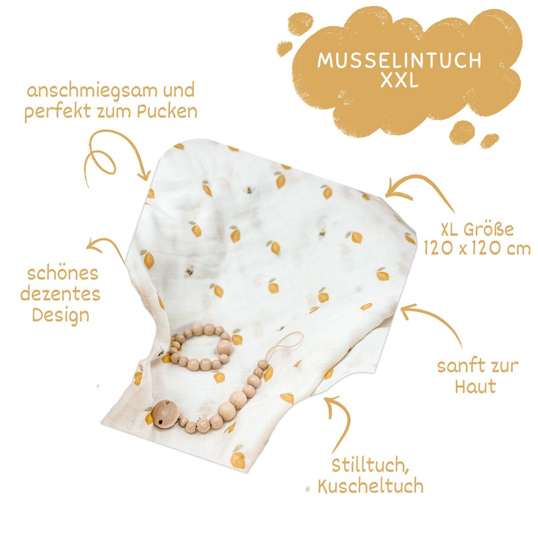 Bienen Baby Musselintuch - Kuschelweich und Vielseitig - bergkindl