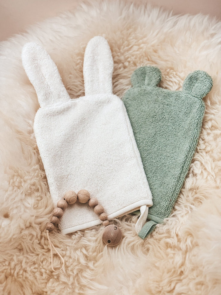 Bio Baby Waschlappen Set mit Ohren - bergkindl