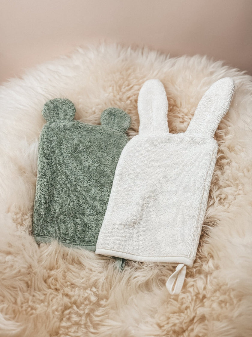 Bio Baby Waschlappen Set mit Ohren - bergkindl