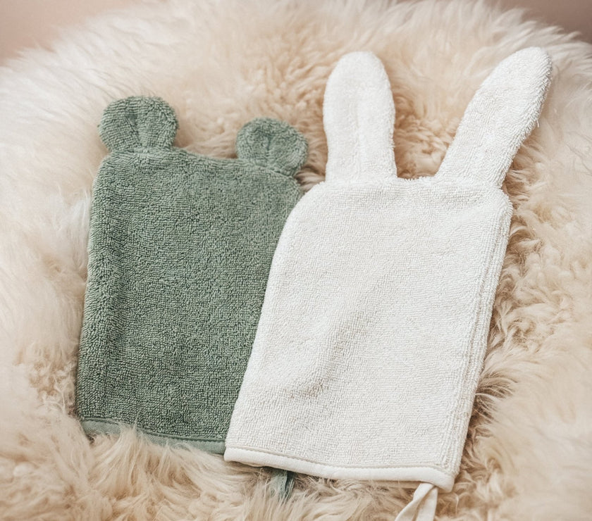 Bio Baby Waschlappen Set mit Ohren - bergkindl