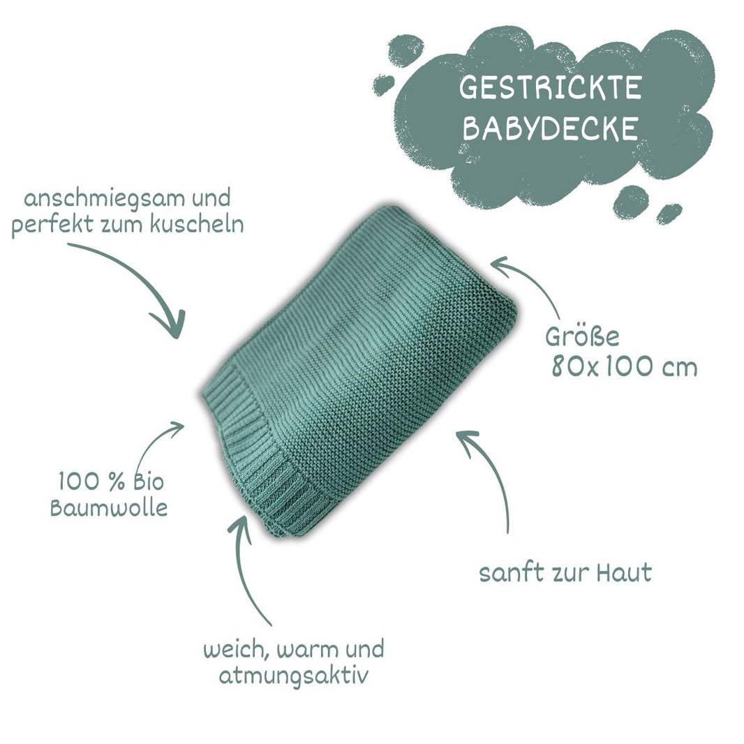 Mint Babydecke - Kuschelweich - bergkindl