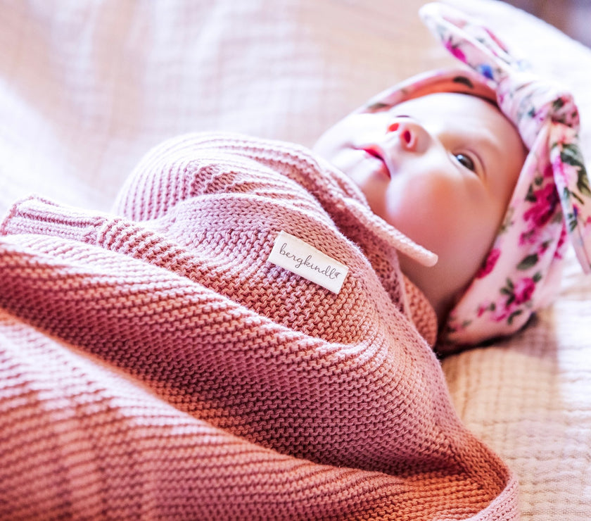 Rosé Babydecke - Kuschelweich - bergkindl