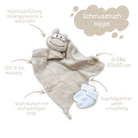 Schnuffeltuch Hippo Creme - bergkindl